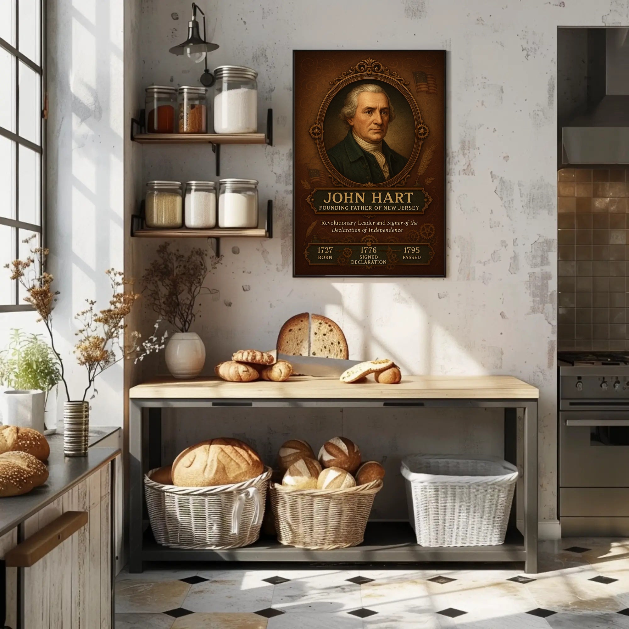 John Hart Founding Father of New Jersey Poster PosterGoat