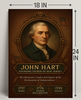John Hart Founding Father of New Jersey Poster PosterGoat