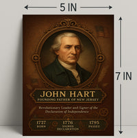 John Hart Founding Father of New Jersey Poster PosterGoat