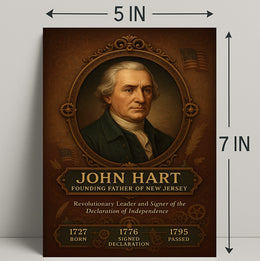 John Hart Founding Father of New Jersey Poster PosterGoat