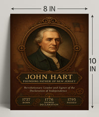 John Hart Founding Father of New Jersey Poster PosterGoat