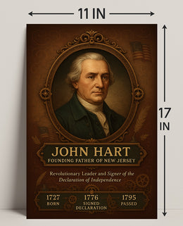John Hart Founding Father of New Jersey Poster PosterGoat