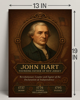 John Hart Founding Father of New Jersey Poster PosterGoat