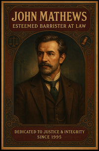 John Mathews Esteemed Barrister at Law Poster PosterGoat