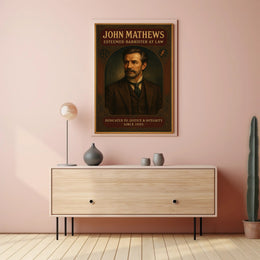 John Mathews Esteemed Barrister at Law Poster PosterGoat