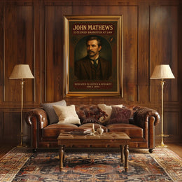 John Mathews Esteemed Barrister at Law Poster PosterGoat