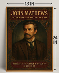 John Mathews Esteemed Barrister at Law Poster PosterGoat