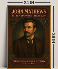 John Mathews Esteemed Barrister at Law Poster PosterGoat