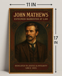 John Mathews Esteemed Barrister at Law Poster PosterGoat