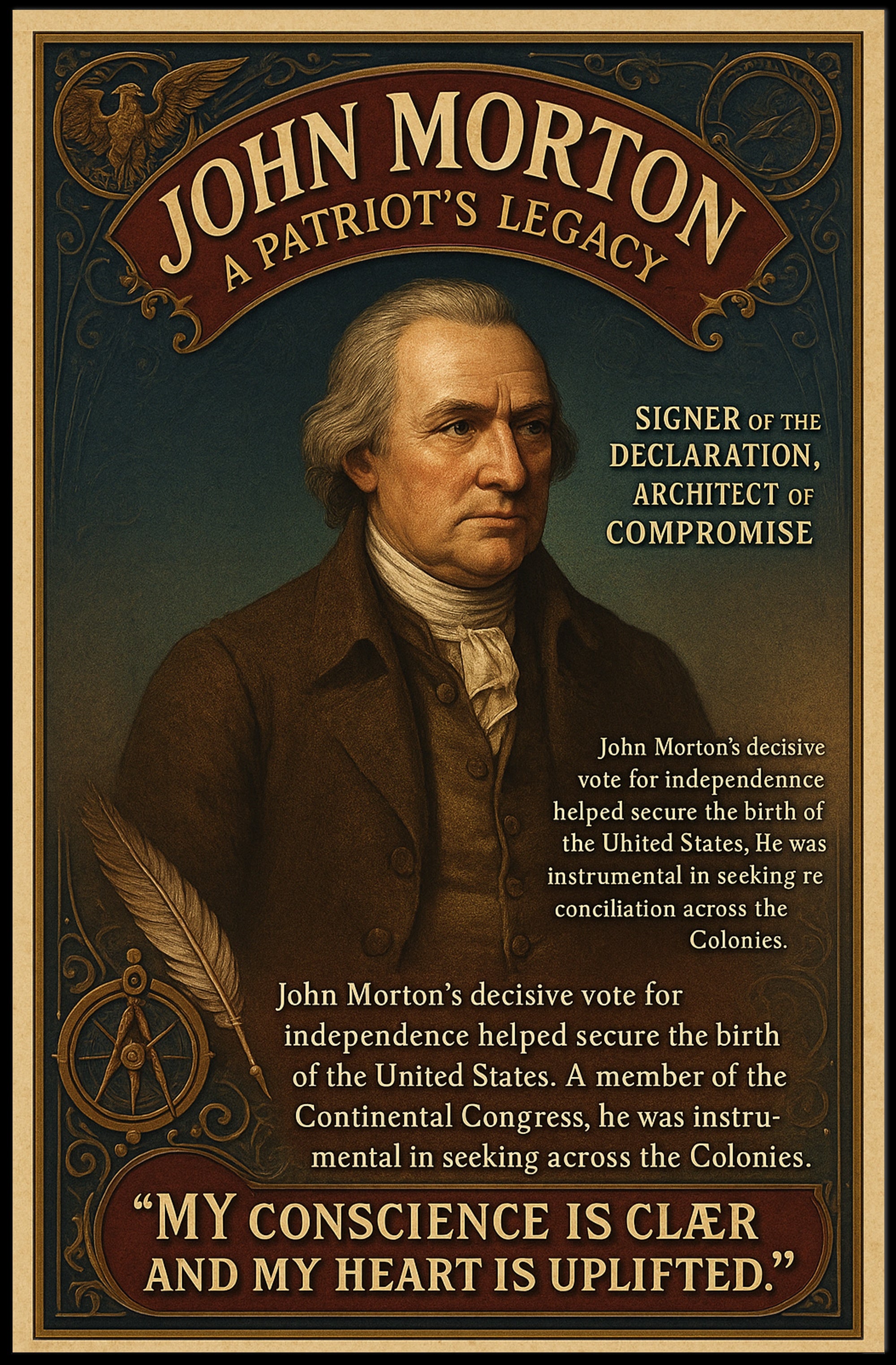 John Morton A Patriots Legacy Poster PosterGoat