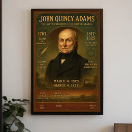 John Quincy Adams 6th President Poster PosterGoat