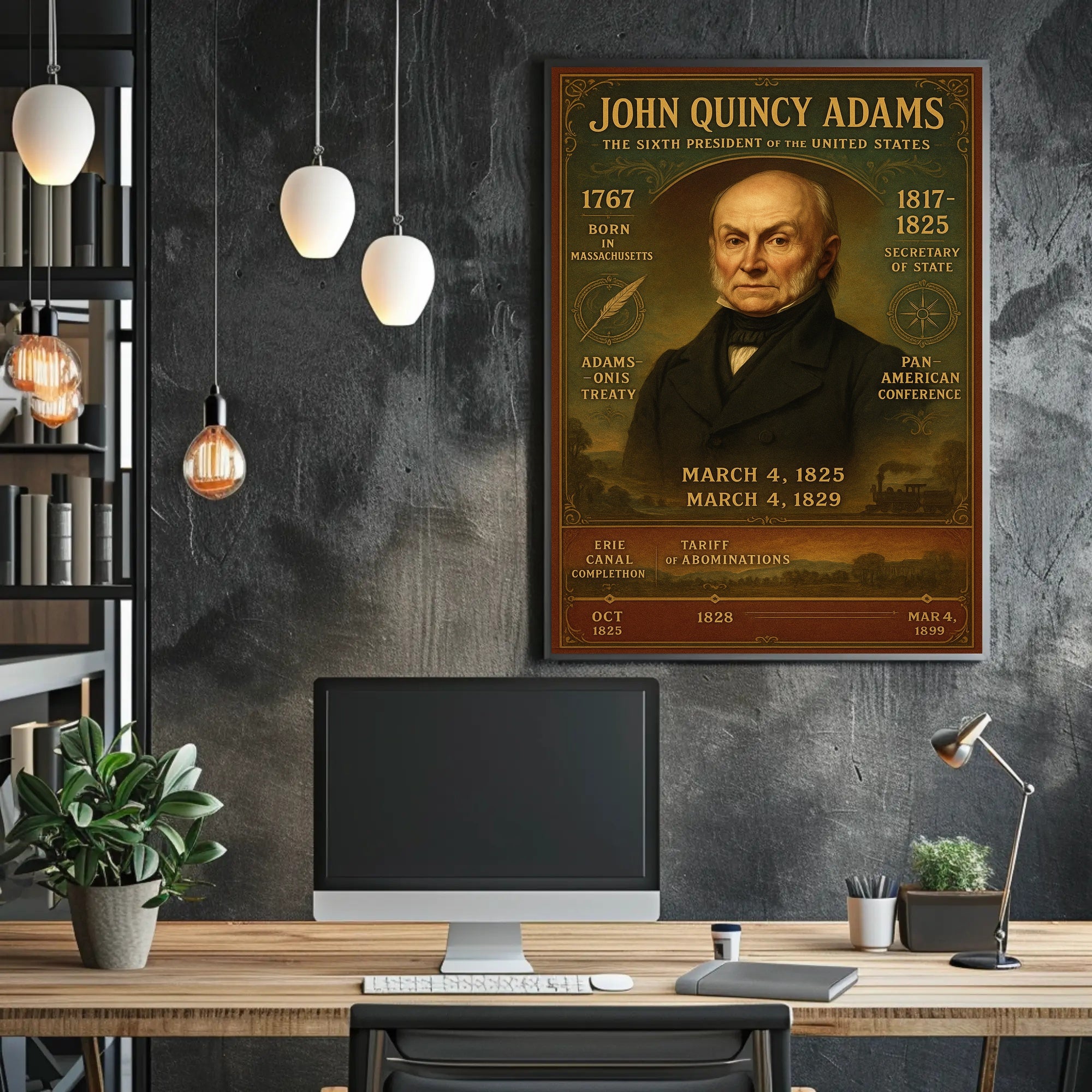 John Quincy Adams 6th President Poster PosterGoat