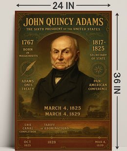 John Quincy Adams 6th President Poster PosterGoat