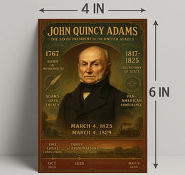 John Quincy Adams 6th President Poster PosterGoat