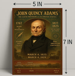 John Quincy Adams 6th President Poster PosterGoat