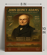 John Quincy Adams 6th President Poster PosterGoat