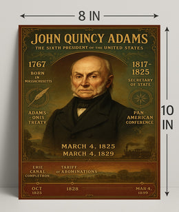 John Quincy Adams 6th President Poster PosterGoat