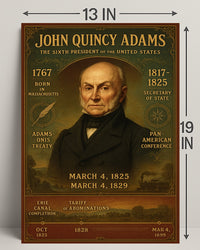 John Quincy Adams 6th President Poster PosterGoat