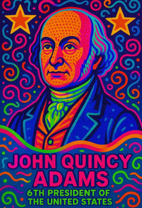John Quincy Adams Pop Art Presidential Poster PosterGoat