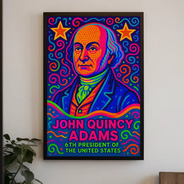 John Quincy Adams Pop Art Presidential Poster PosterGoat