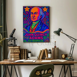 John Quincy Adams Pop Art Presidential Poster PosterGoat