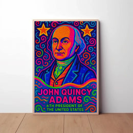 John Quincy Adams Pop Art Presidential Poster PosterGoat