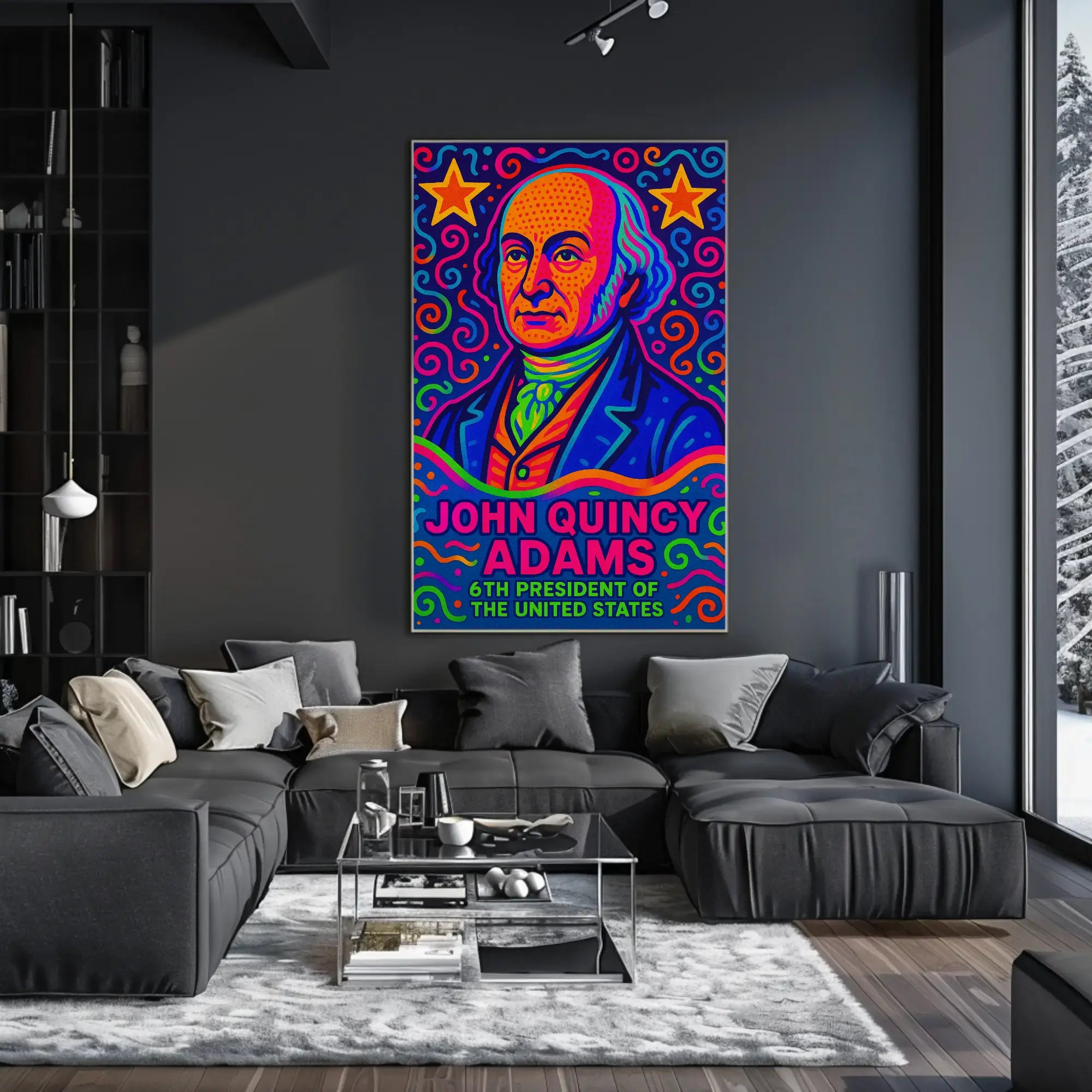 John Quincy Adams Pop Art Presidential Poster PosterGoat