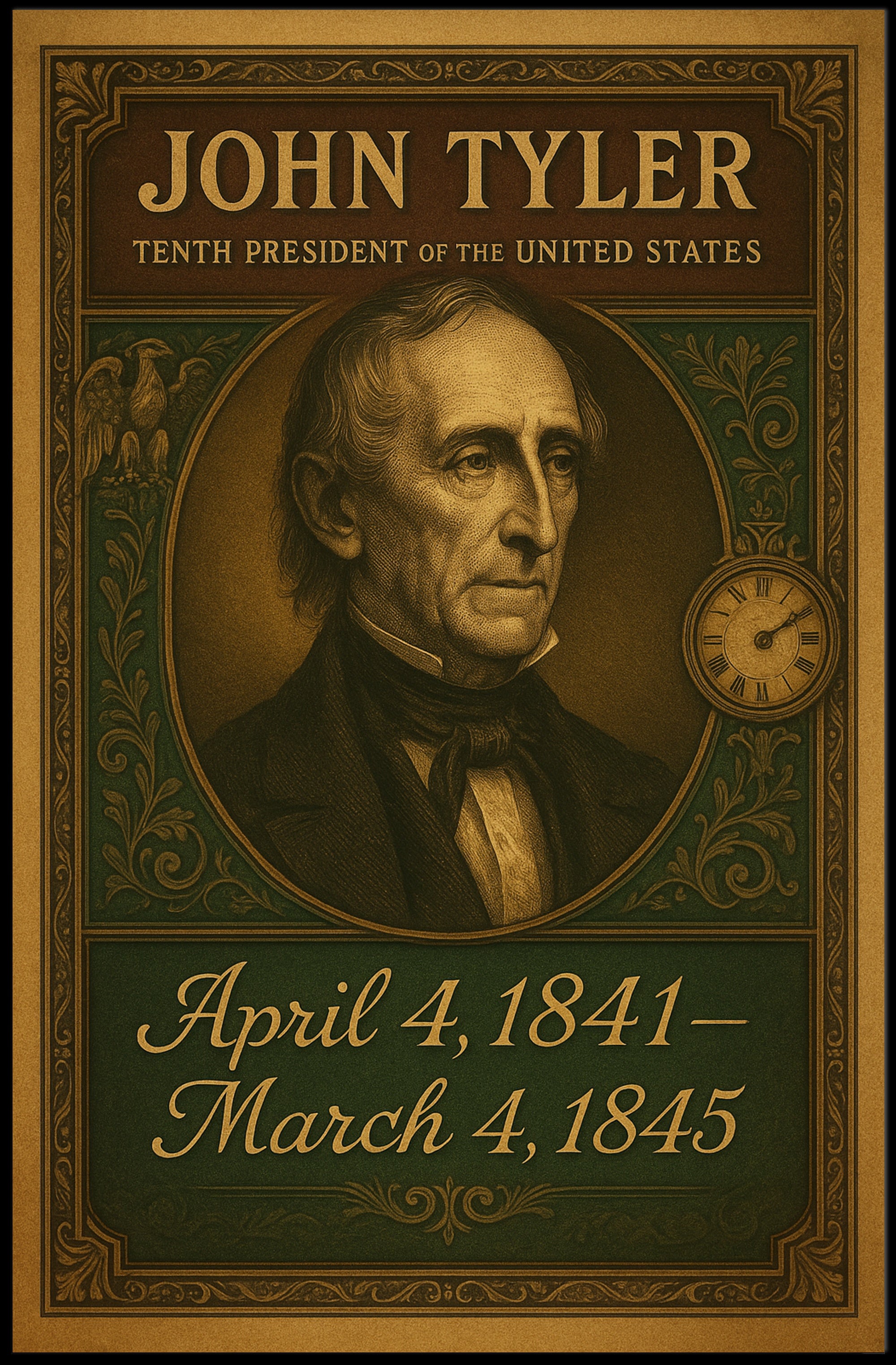 John Tyler 10th President Poster PosterGoat