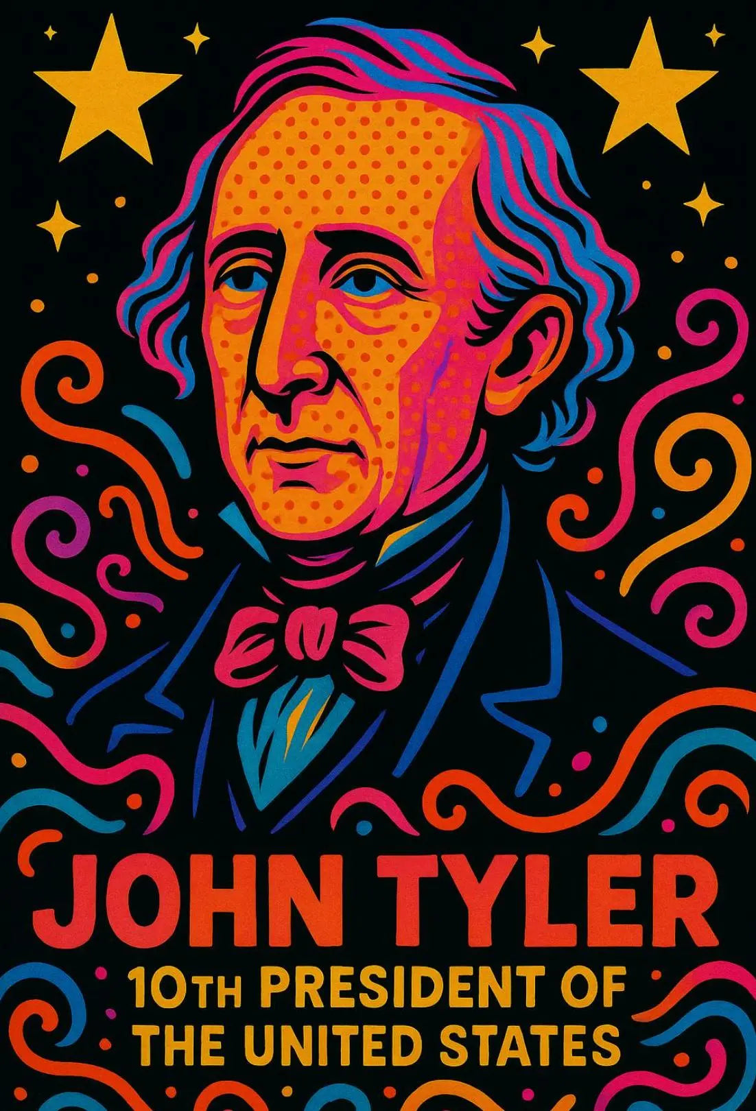 John Tyler Pop Art Historical Poster PosterGoat