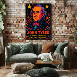 John Tyler Pop Art Historical Poster PosterGoat