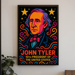 John Tyler Pop Art Historical Poster PosterGoat
