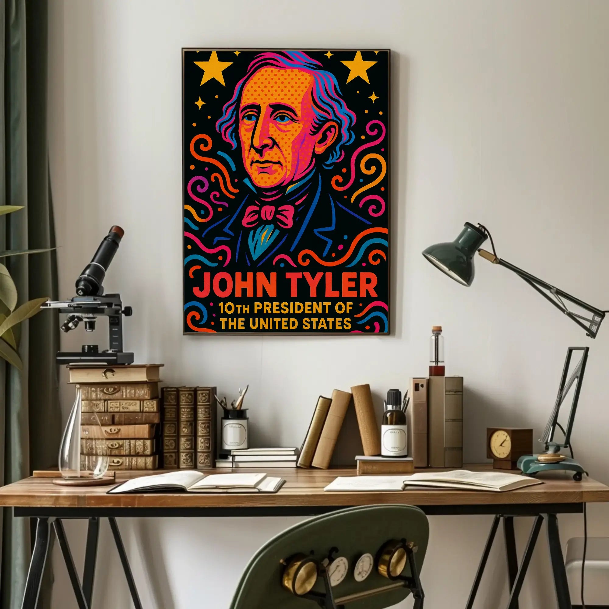 John Tyler Pop Art Historical Poster PosterGoat