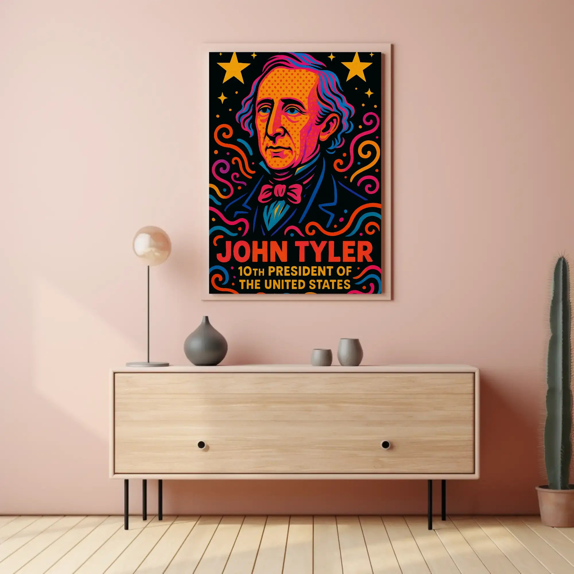 John Tyler Pop Art Historical Poster PosterGoat