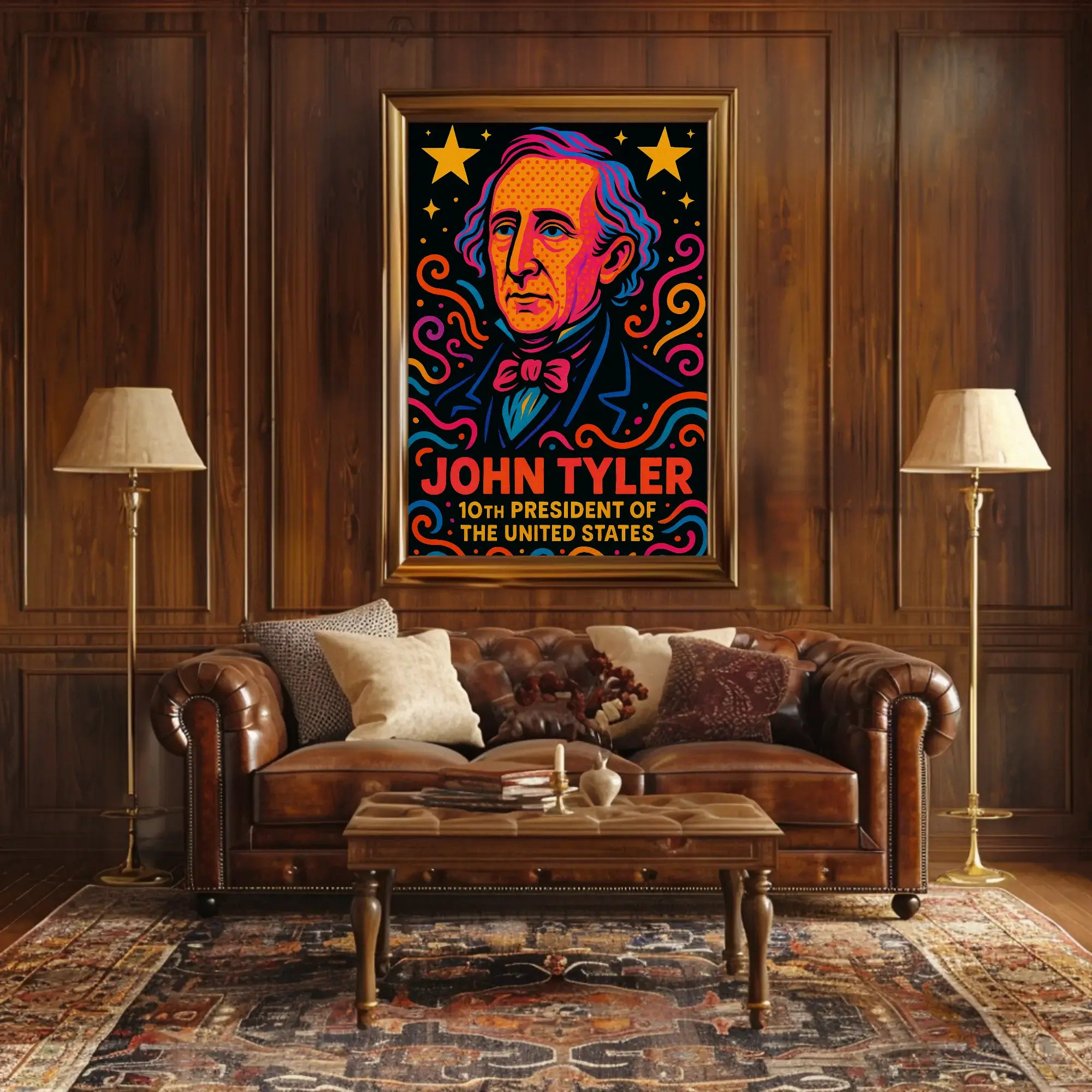 John Tyler Pop Art Historical Poster PosterGoat