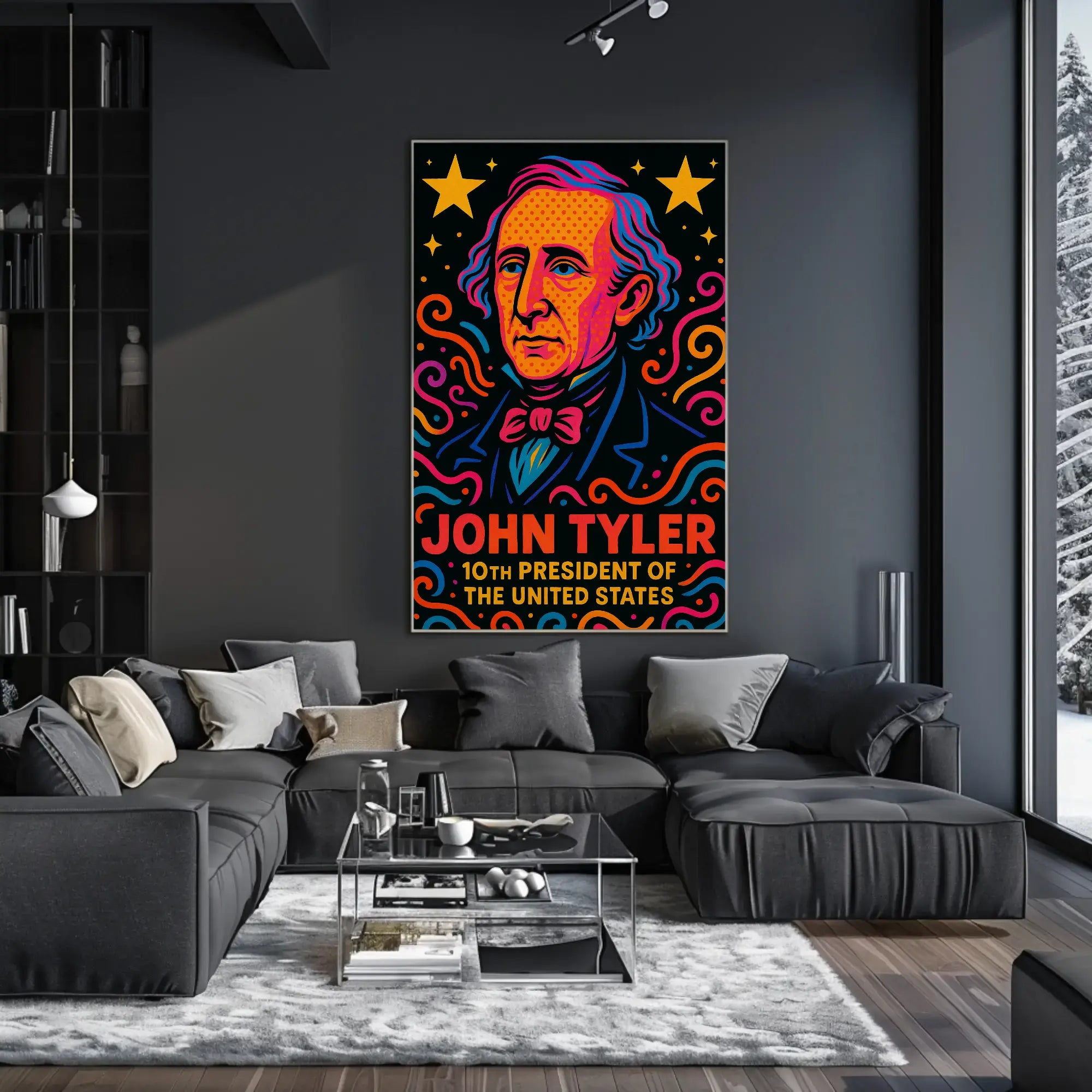 John Tyler Pop Art Historical Poster PosterGoat