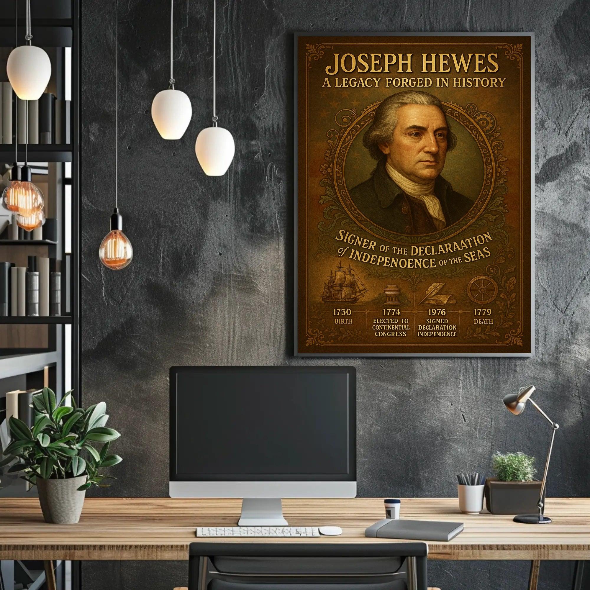 Joseph Hewes A Legacy Forged in History Poster PosterGoat