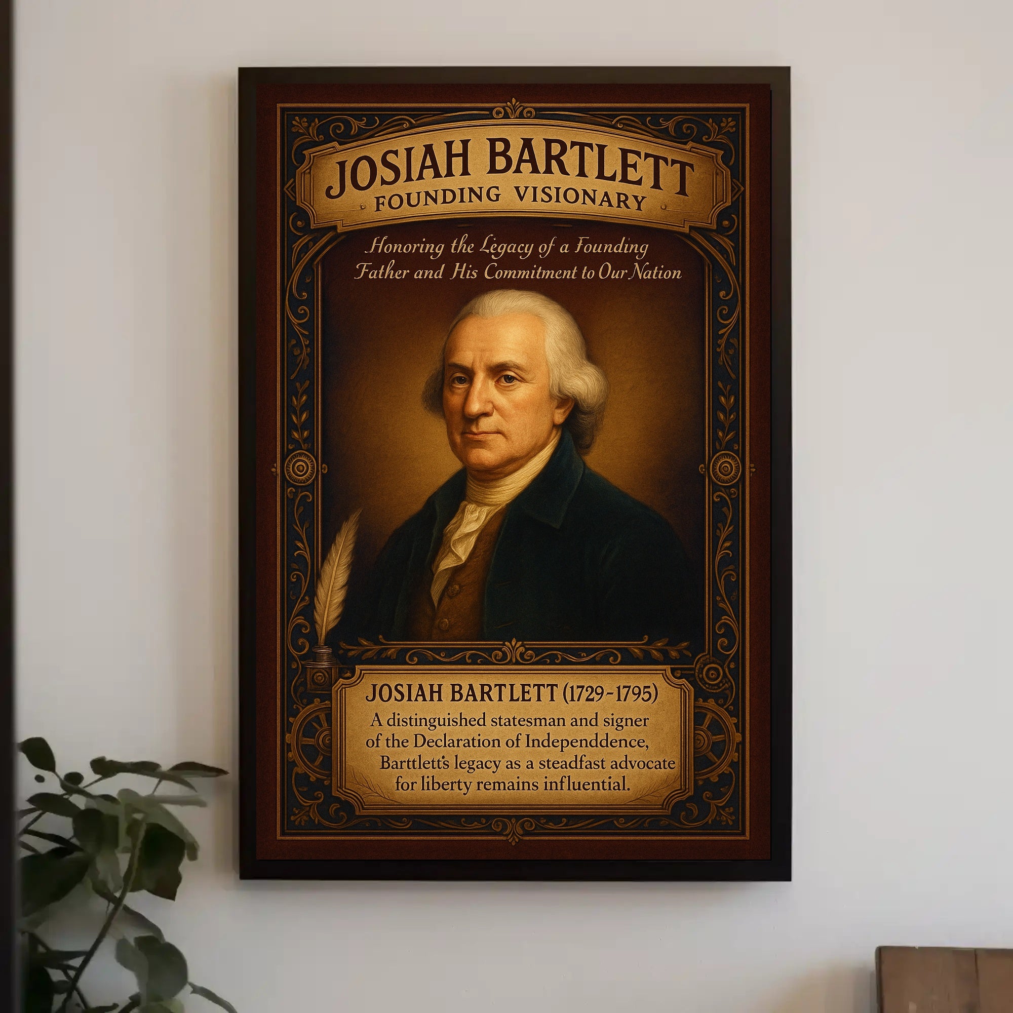 Josiah Bartlett Founding Visionary Poster PosterGoat