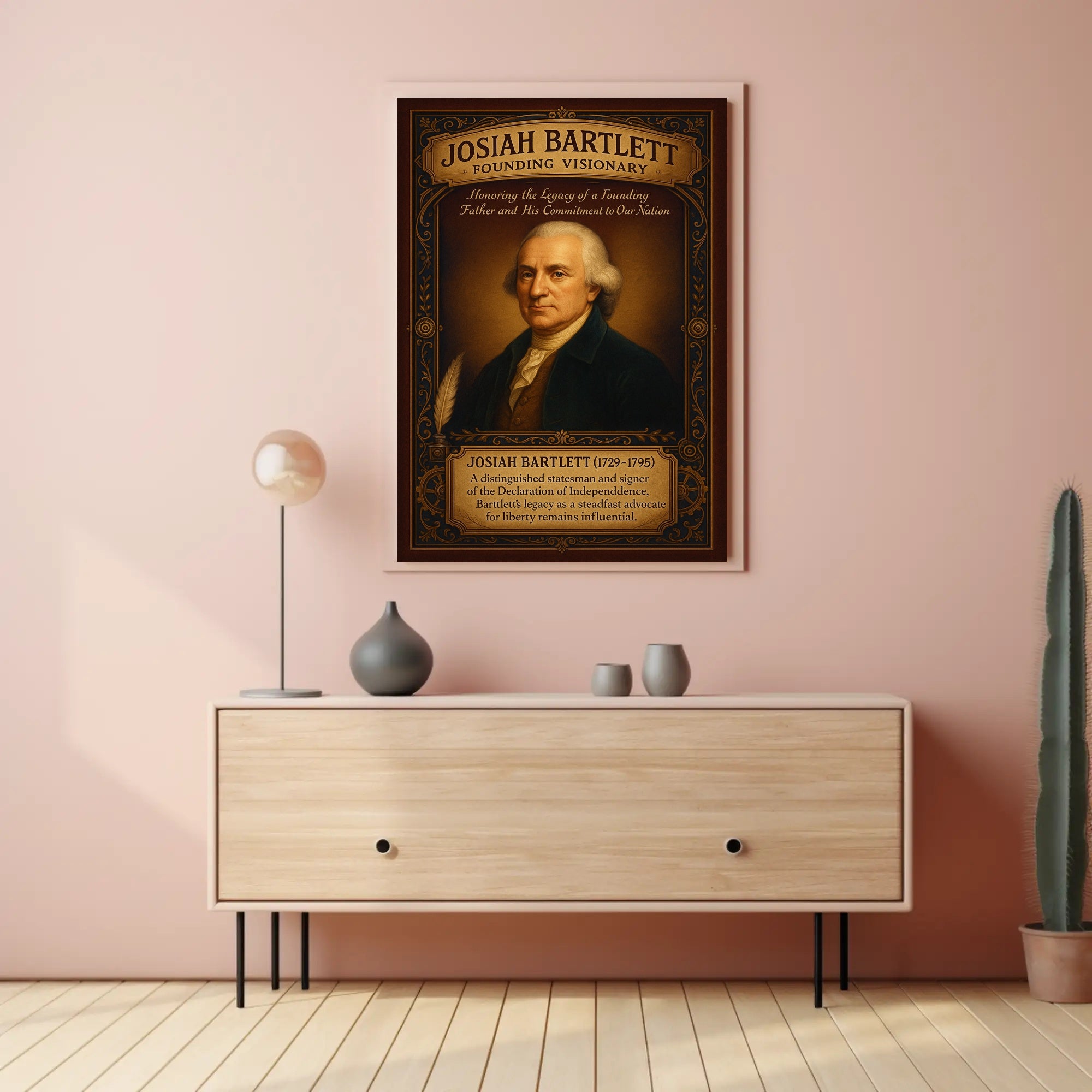 Josiah Bartlett Founding Visionary Poster PosterGoat
