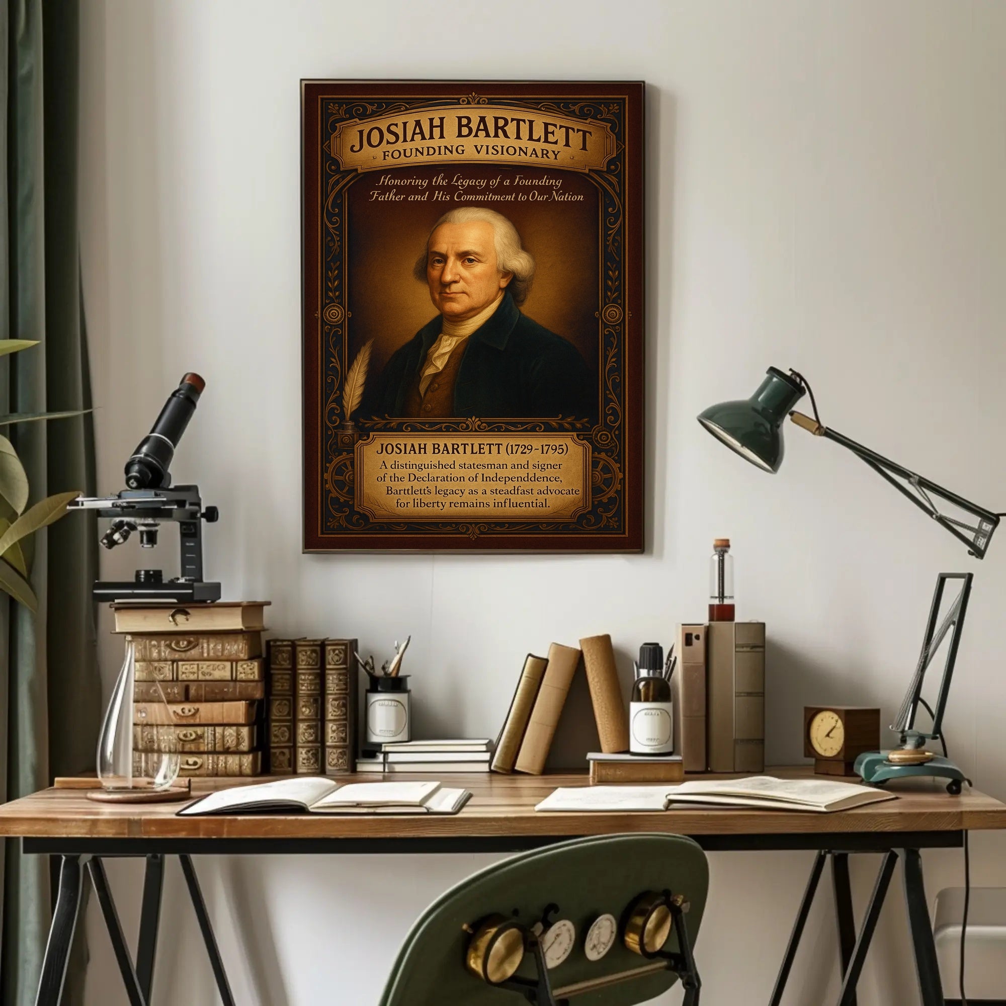 Josiah Bartlett Founding Visionary Poster PosterGoat