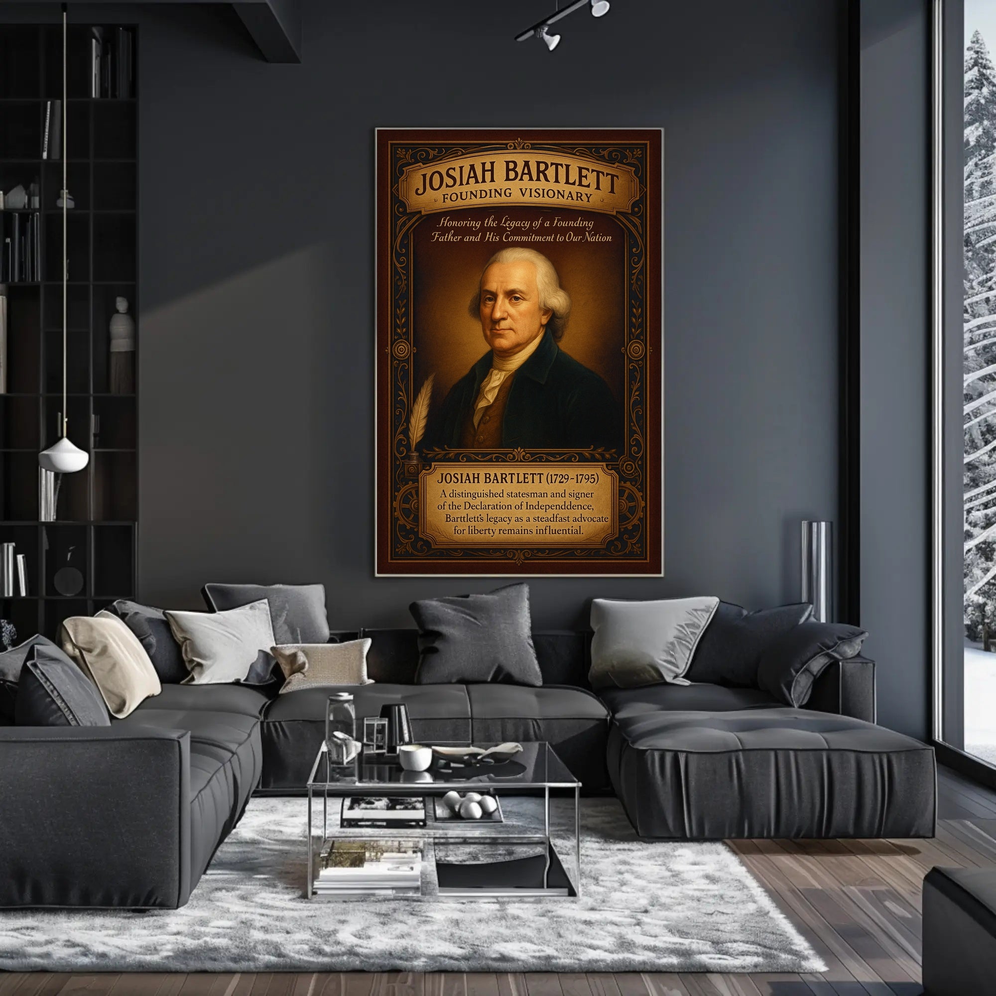 Josiah Bartlett Founding Visionary Poster PosterGoat