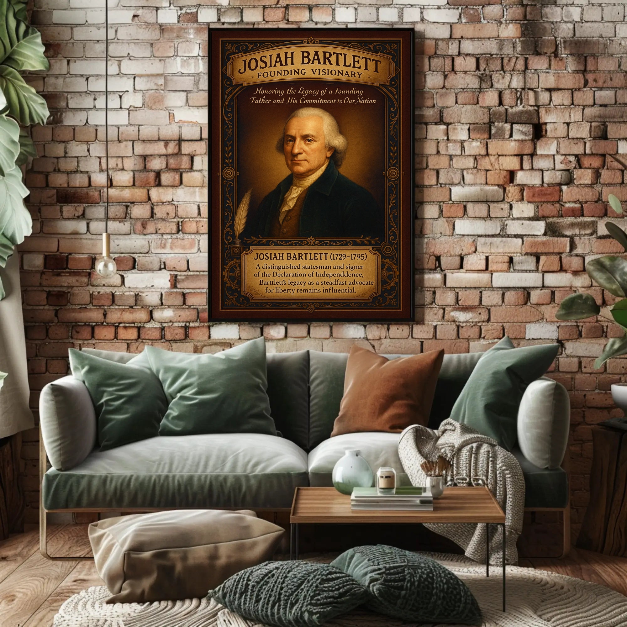 Josiah Bartlett Founding Visionary Poster PosterGoat