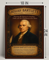 Josiah Bartlett Founding Visionary Poster PosterGoat
