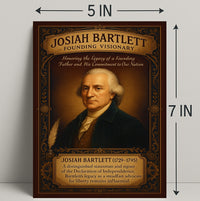 Josiah Bartlett Founding Visionary Poster PosterGoat
