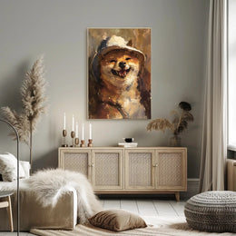 Joyful Shiba Inu Bucket Hat Animal Poster PosterGoat