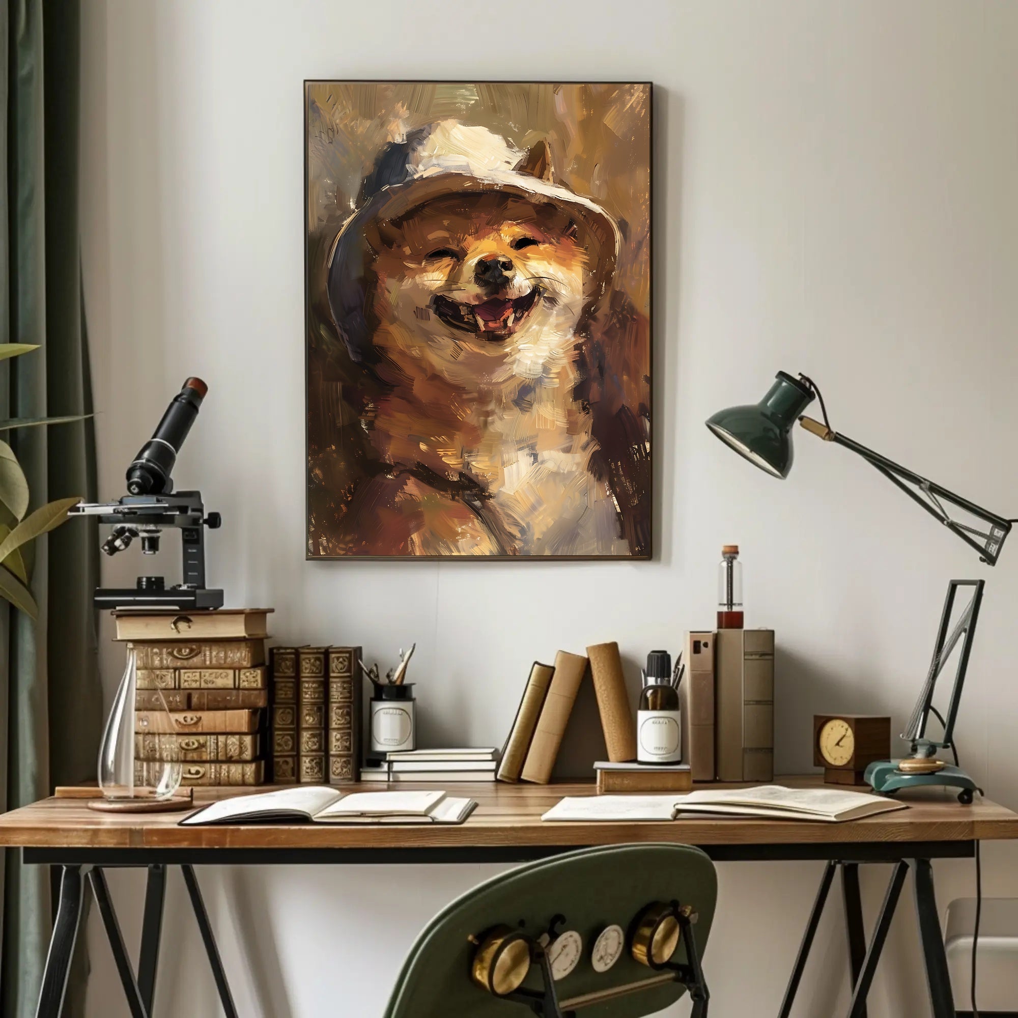 Joyful Shiba Inu Bucket Hat Animal Poster PosterGoat