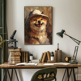 Joyful Shiba Inu Bucket Hat Animal Poster PosterGoat