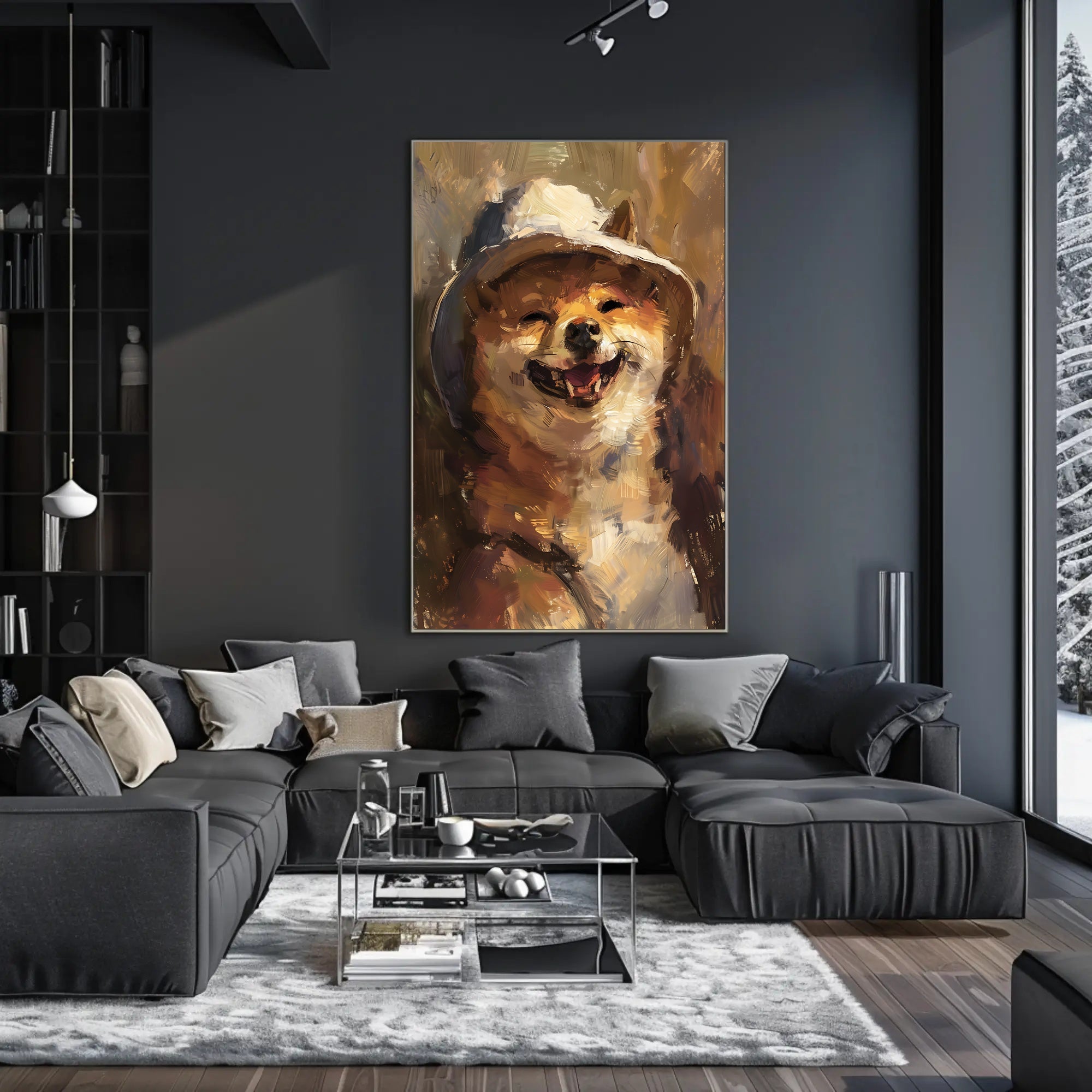 Joyful Shiba Inu Bucket Hat Animal Poster PosterGoat