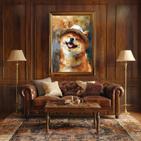 Joyful Shiba Inu Impressionistic Artistic Animal Poster PosterGoat