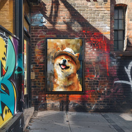 Joyful Shiba Inu Impressionistic Artistic Animal Poster PosterGoat