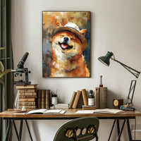 Joyful Shiba Inu Impressionistic Artistic Animal Poster PosterGoat